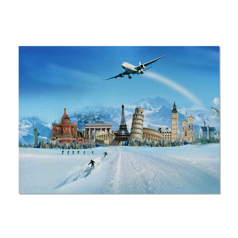 CD04614 Столовые приборы для кухни, столовые коврики для стола, обеденные коврики, кухонные аксессуары из полиэстера, Нескользящие коврики, декоративные - Цвет: CD04614