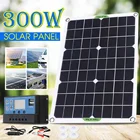 300w Панели солнечные комплект в комплекте 12V Dual USB Автомобильное зарядное устройство с 100A Контроллер панели солнечных батарей для автомобиля RV лодка яхта мобильный телефон Батарея Зарядное устройство