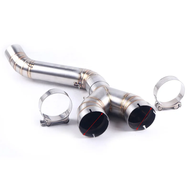 

Motorcycle 304 Steel Exhaust Middle Link Pipe Full System Slip on For BMW S1000RR 2010 2012 2013 2014 2017 2018