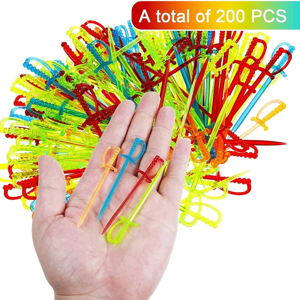 300 шт. пластиковые мечи для коктейлей | Дом и сад