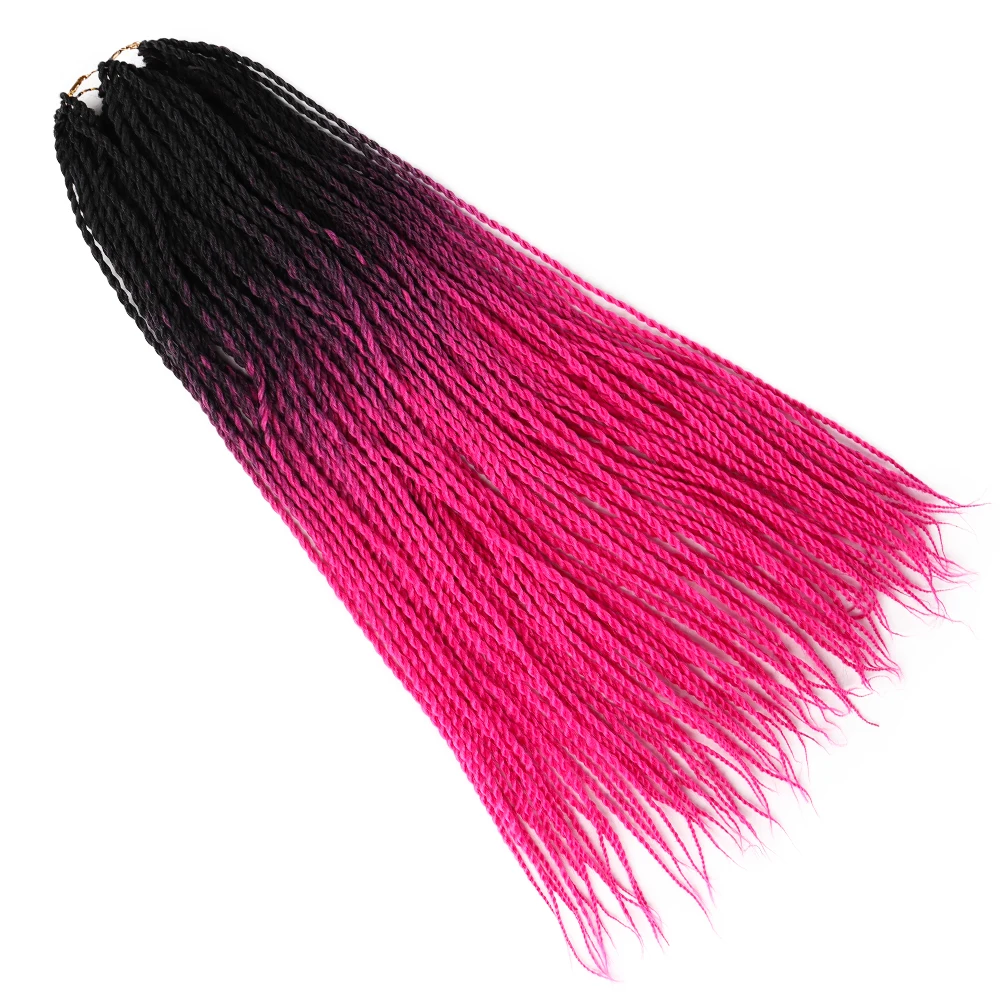 

MODERN QUEEN Ombre Senegalese Twist Hair Crochet Braids 22 Inch 20 Roots/Pack Box Braids Hair Synthetic Braiding Hair for Women