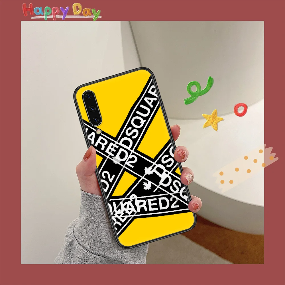 

DSQ2 Italian Fashion Brand D2 Phone Case For Samsung Galaxy A10 A20 A30 E A40 A50 A51 A70 A71 A J 5 6 7 8 2016 2017 2018 black