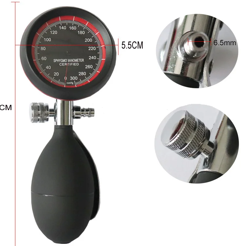 300 мм рт. Ст. ручной Манометр с шариком из ПВХ для анероидного сфигмоманометра