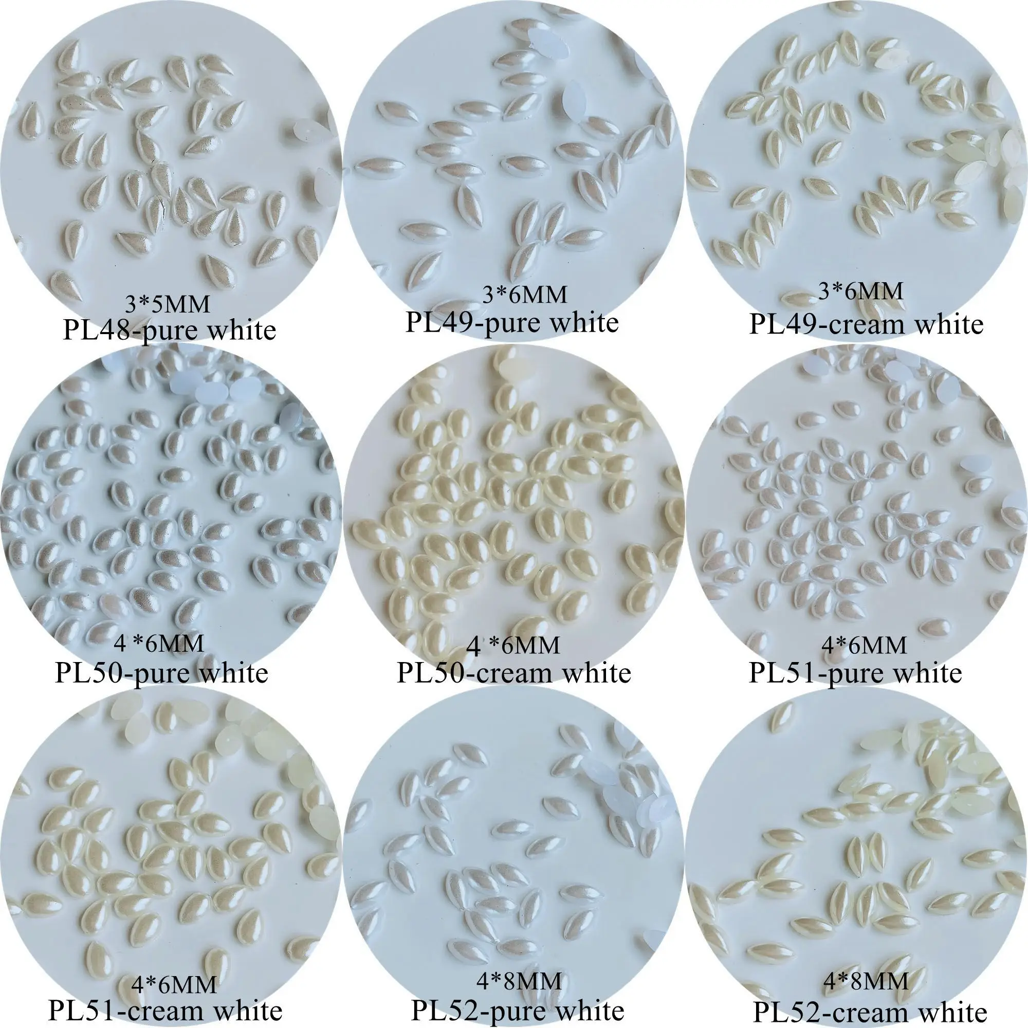 100 шт различные формы s плоские Жемчужные Капли Овальные Рисовые жемчужные