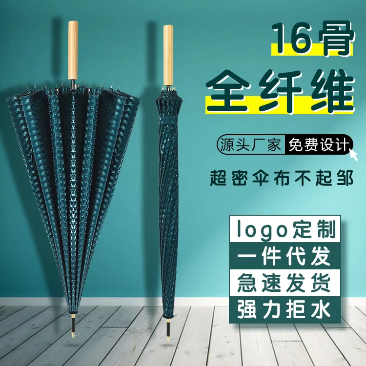 Большой Водонепроницаемый зеленый зонтик роскошным ветростойким ложки с