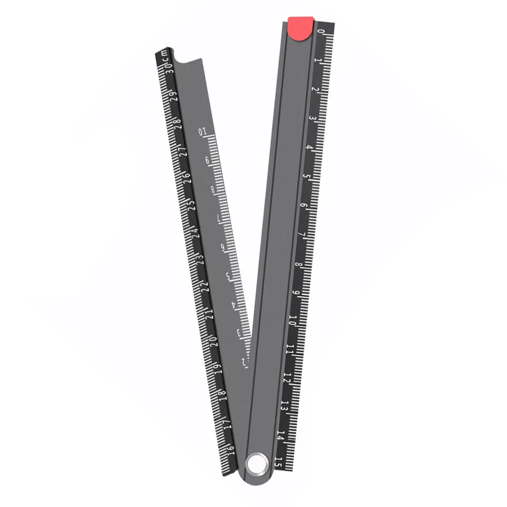 

Angle Ruler Angle Protractor Finder Aluminum Alloy 0-300mm Multi-Function Folding Measure Tool 1mm Measuring Angle And Length