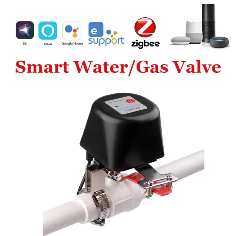 

Контроллер водяного клапана Ewelink Zigbee 3,0, автоматический переключатель газового клапана для труб, работает с Alexa Google Siri Alice Smart Home