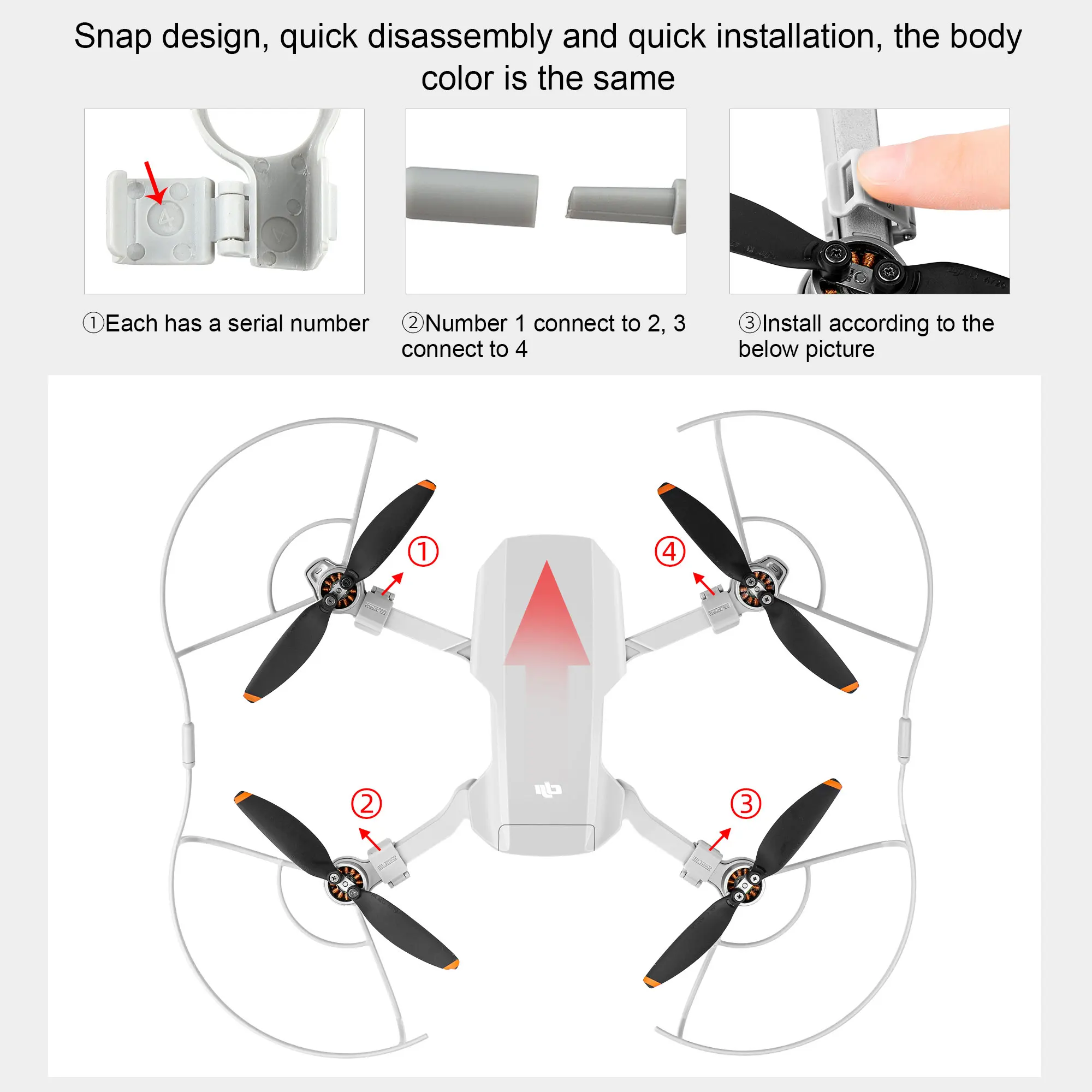 Защита для пропеллера Mavic Mini 2 бампер светодиодный шасси DJI 2/Mini SE аксессуары дрона