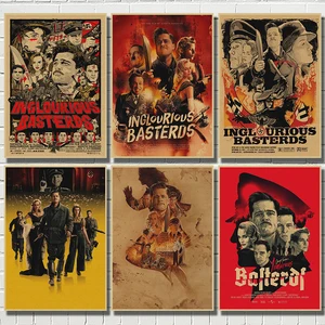 Постер Inglourious Basterds из классического фильма, постер из крафт-бумаги для бара, кафе, гостиной, столовой, Квентина Тарантино, Постер видео