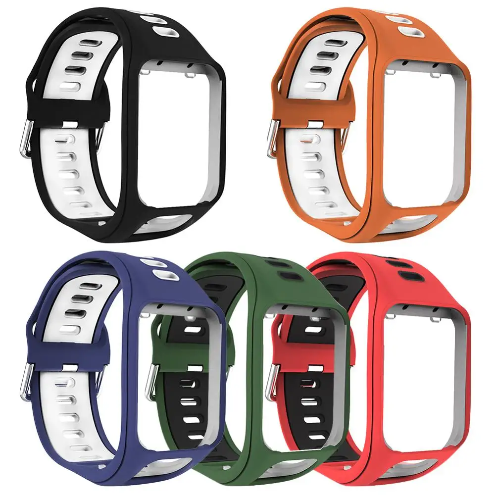 Ремешок для часов совместимый с TomTom runner 2 3 ремешок силиконовый сменный наручных