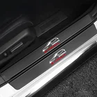 Для Nissan X-TRAIL автомобильный Стайлинг автомобиля 4 шт. углеродное волокно дверной порог защитная наклейка с логотипом аксессуары для украшения автомобиля
