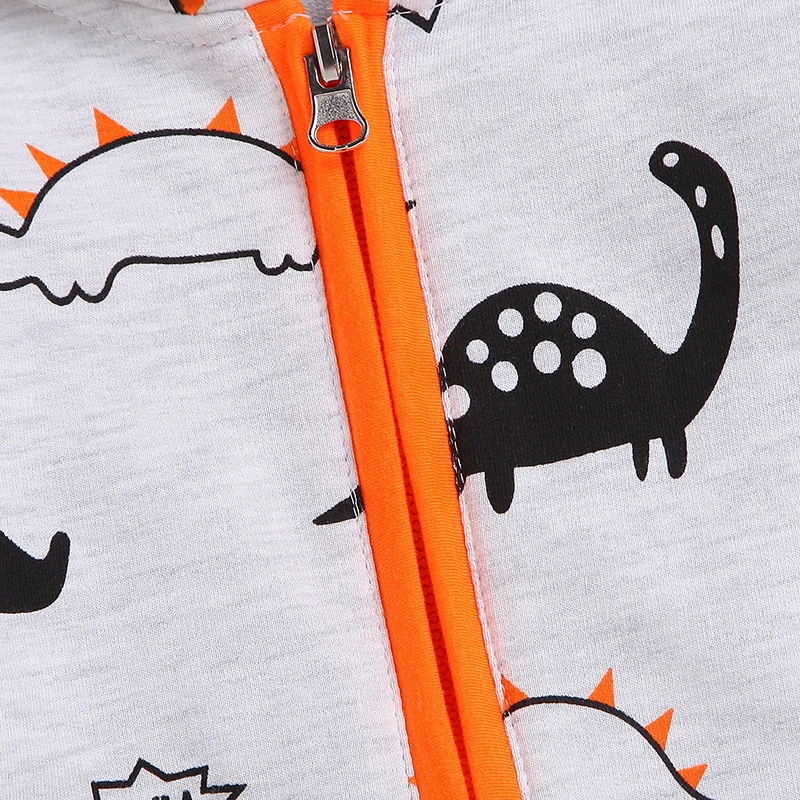 Весенне осенний комбинезон для новорожденных Детский с капюшоном и рисунком