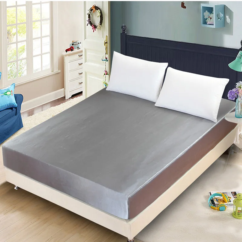 Роскошная атласная шелковая простыня черного/белого/золотого/серого цвета