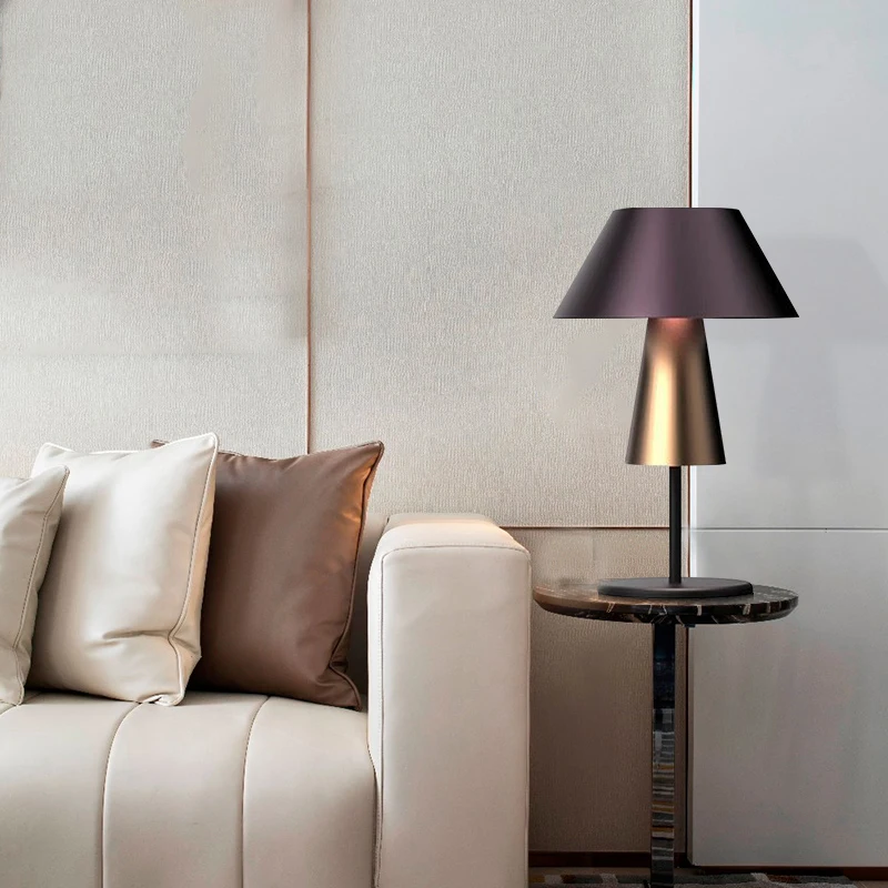 

Скандинавский минималистичный дизайн, тканевый абажур, светодиодная настольная лампа, прикроватная лампа для спальни, гостиной, домашний д...