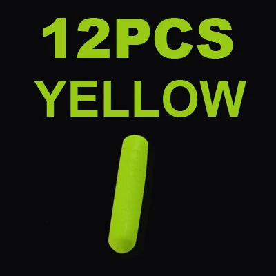 12pcs Yellow JIGEECARP 12 шт. пенопластовая баллонная установка поплавок EVA для рыбалки Поплавковый наконечник визуальные бобы красный оранжевый желтый зеленый клемма принадлежности - Цвет: 12pcs Yellow