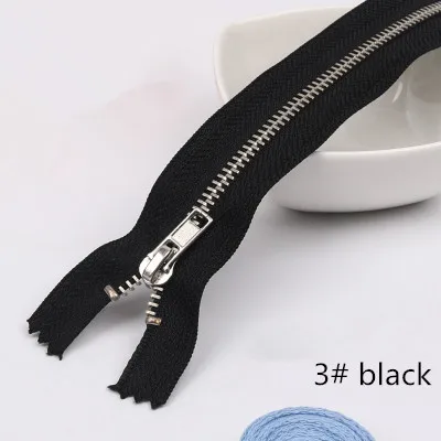 3 black 5 шт. Meetee 3#5#20 см закрытые Металлические молнии бронзовые зубы для карманных брюк сумка портной DIY Швейные Инструменты Аксессуары для одежды - Цвет: 3 black