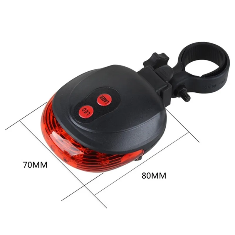 

1pc Bicycle Taillight Safety Warning Light Waterproof Bicycle Cycling Lights Taillights LED Laser Safety Warning Lights