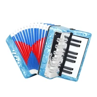mini small 17 key 8 bass accordion educational musical instrument toy 4 colors for kids children amateur beginner christmas gif