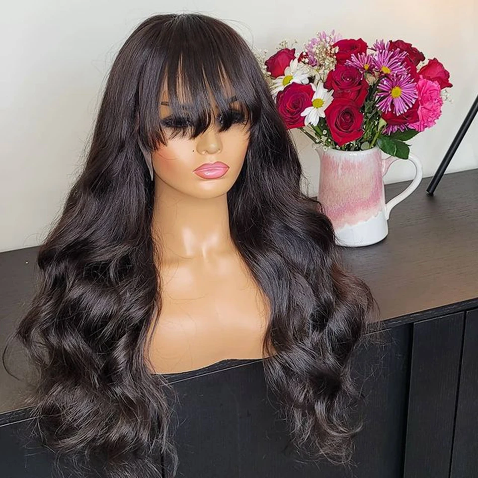 Суперволнистые натуральные черные человеческие волосы на сетке передние парики