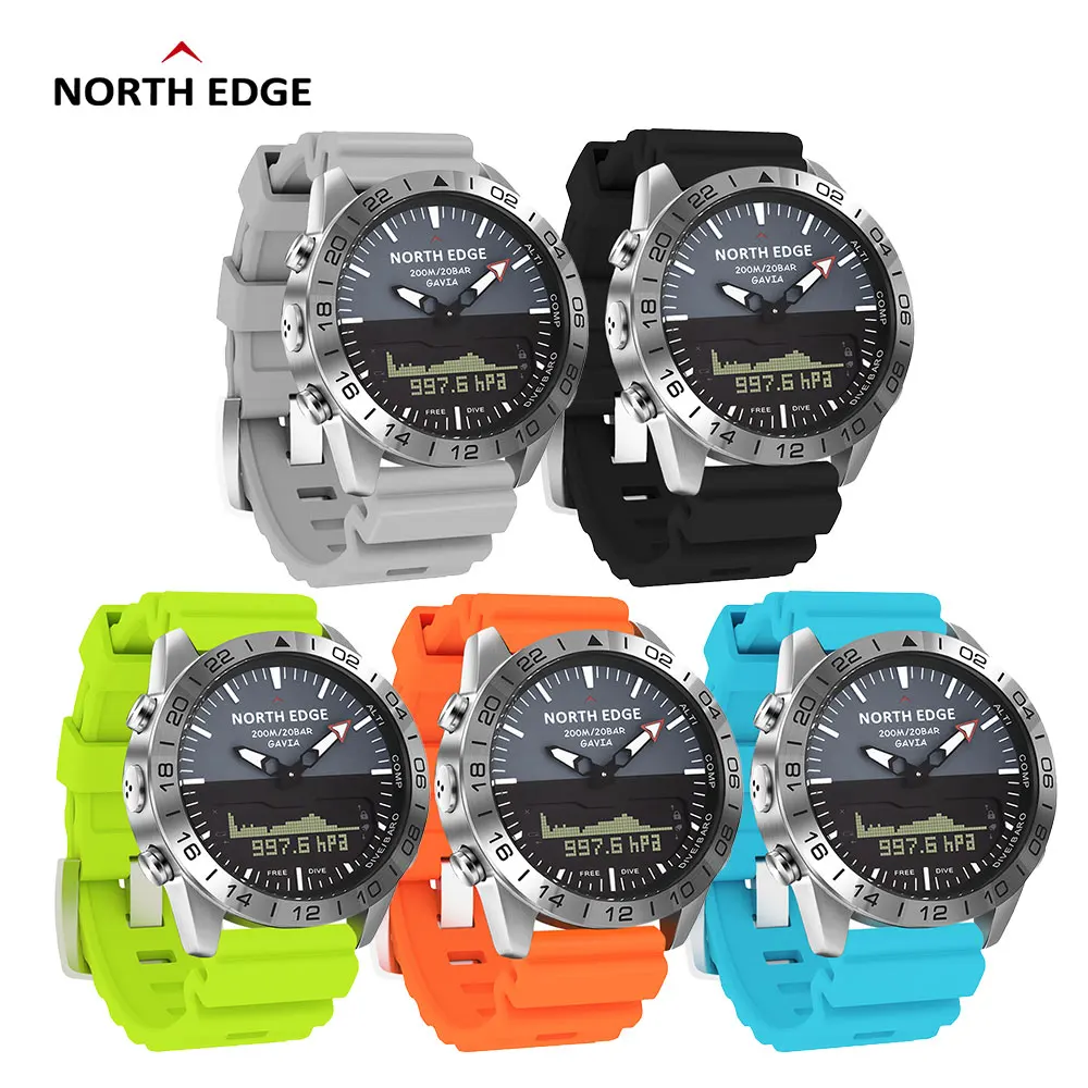 Оригинальные Смарт часы North Edge GAVIA 2 мужские водонепроницаемые 200 м высотомер