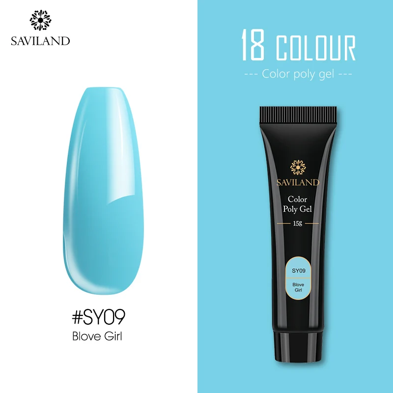 15ml SY09 SAVILAND цветной полигель для наращивания пальцев 24 Цвета УФ-гель для быстрого наращивания 30 г/15 г полигель-лак для ногтей Твердый Гель-лак для ногтей - Цвет: 15ml SY09