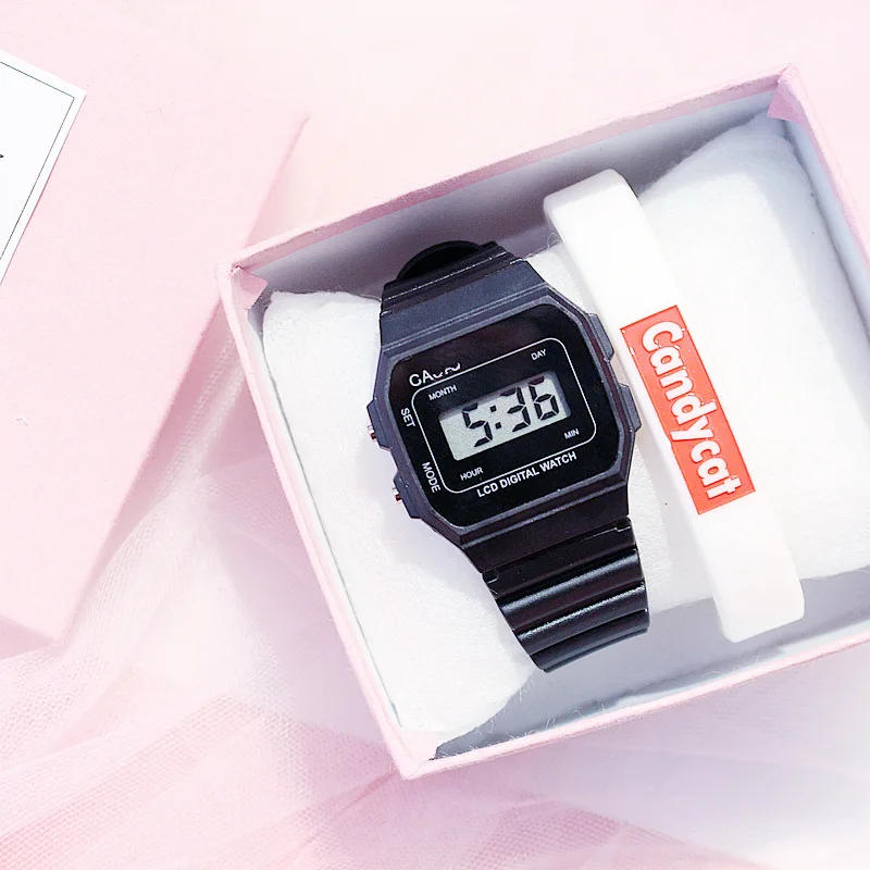 

Einfache Mode Student Sen Weibliche Kleine Frische Uhr Silikon Armband Digitale Uhren Kind Uhren Junge Geschenk