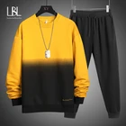 LBL мужской градиентный набор, новый спортивный костюм, спортивная одежда, толстовки + спортивные штаны, 2 предмета, Весенняя мужская теплая одежда, пуловер, толстовки, 2022