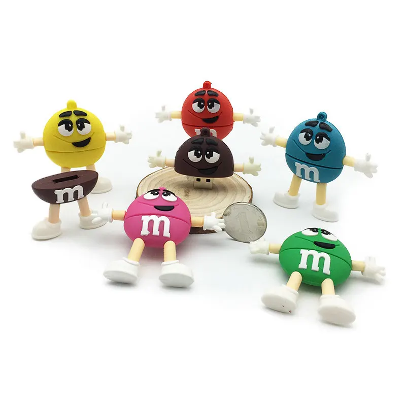 USB флеш-накопитель 128 Гб мультфильм M& M Chocolate Bean usb 2,0 4 ГБ 8 ГБ Флешка 16 Гб Флешка 32 Гб 64 Гб usb карта памяти