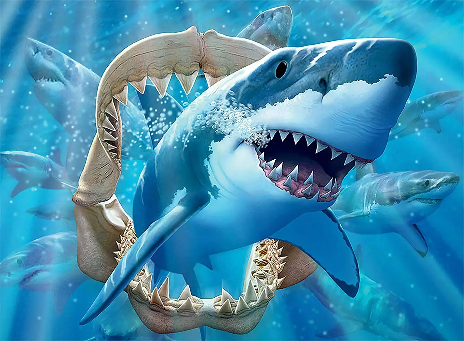 

Jmine Div 5D Shark Undersea Sea Full Diamond Painting cross stitch kits art High Quality Animal 3D paint by diamonds