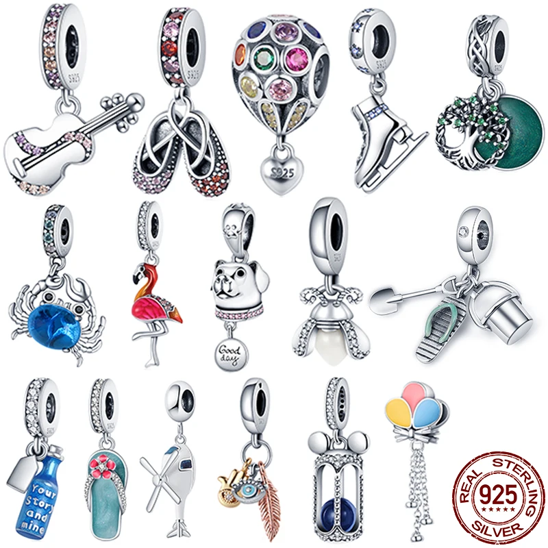 Серьги-подвески женские из серебра 925 пробы с подвесками Pandora | Украшения и
