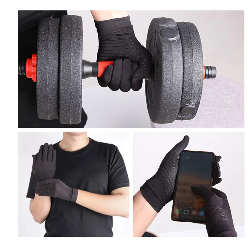 

Winter Warm Rehabilitation Gloves Health Care Sports Gloves Cycling Running Tennis Glove Fitness Copper Fiber Full Finger Gloves