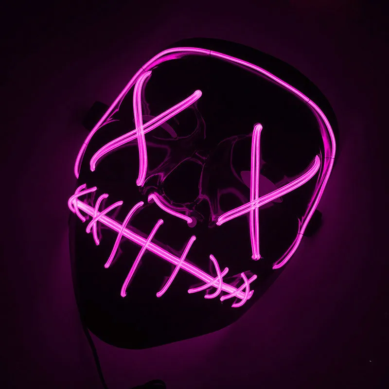 Светодиодная маска для Хэллоуина холодсветильник светящаяся Дэдпула