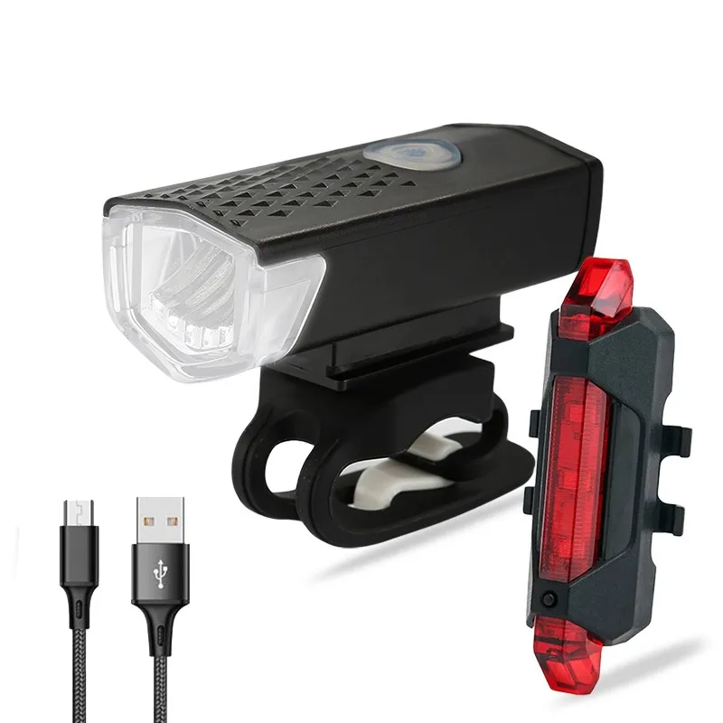 

MTB USB Rechargeable Bike Light Bicycle Front Back Rear Taillight Cycling Safety Warning Light Waterproof Bicycle Lamp Flashligh