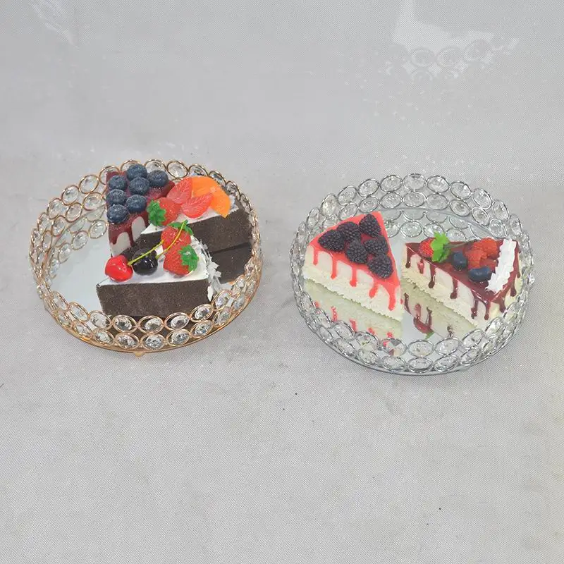 Подставка для торта с золотым кристаллом арахис зеркальный дисплей украшения