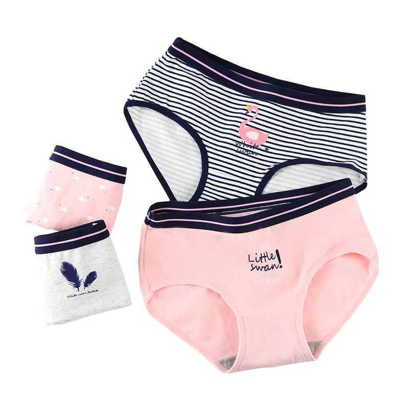 

5PCS Lady Panties Underpants Women Underwear Briefs Pants Pink Cute Cartoon Lifting Buttocks Fashion Yound Girl Students