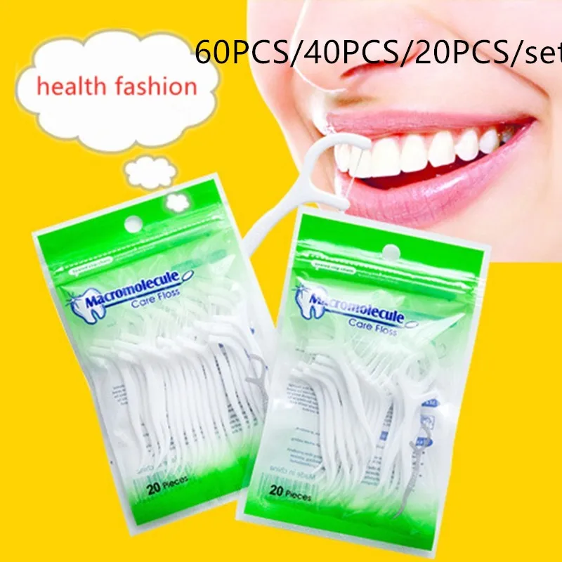 60/40/20 штук зубные Стик для зубной нити после ужина зубочистки зубов Безопасность