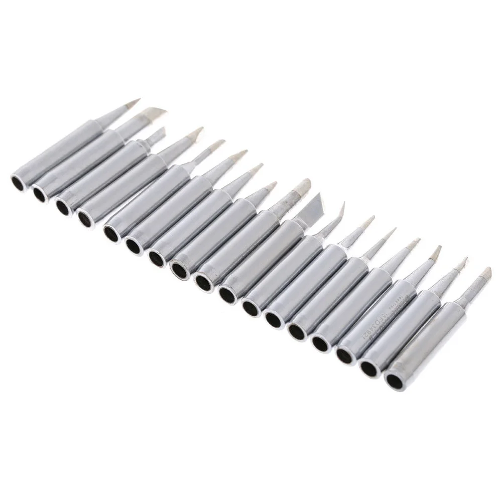 

17Pcs Lead-Free Soldering Iron Tip 900M-T For HAKKO Quick Saike Kada Aoyue 936 YIHUA Soldering Station Welding Tips