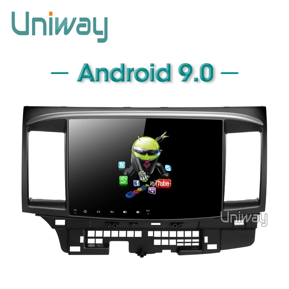 Uniway AYS1071 Android 9,0 автомобильный dvd для Защитные чехлы для сидений, сшитые специально для Mitsubishi Lancer 10,1 дюймов 2008 2009 2010 2011 2012 2013 автомобильный стерео GPS навигатор