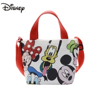 2021 new disney canvas bag fashion handbag cute mickey messenger bag reusable trend cartoon image casual girl shopping bag