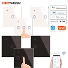 Wi-Fi, умный светильник переключатель 2 способ Беспроводной прерыватель стеклянной сенсорной Панель лестницы лампы дистанционного Управление Tuya Smartlife с Alexa Google Home