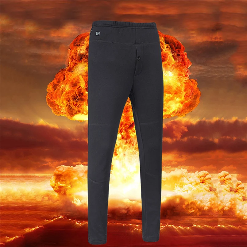 Электрические штаны теплый слой эластичное нижнее белье с USB зарядкой для мужчин