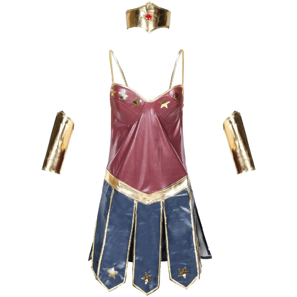 Wonder Woman Cosplay Costume Adult Justice League Super Hero Halloween Party Nightclub Service Sexy Women Dress Diana Costumes