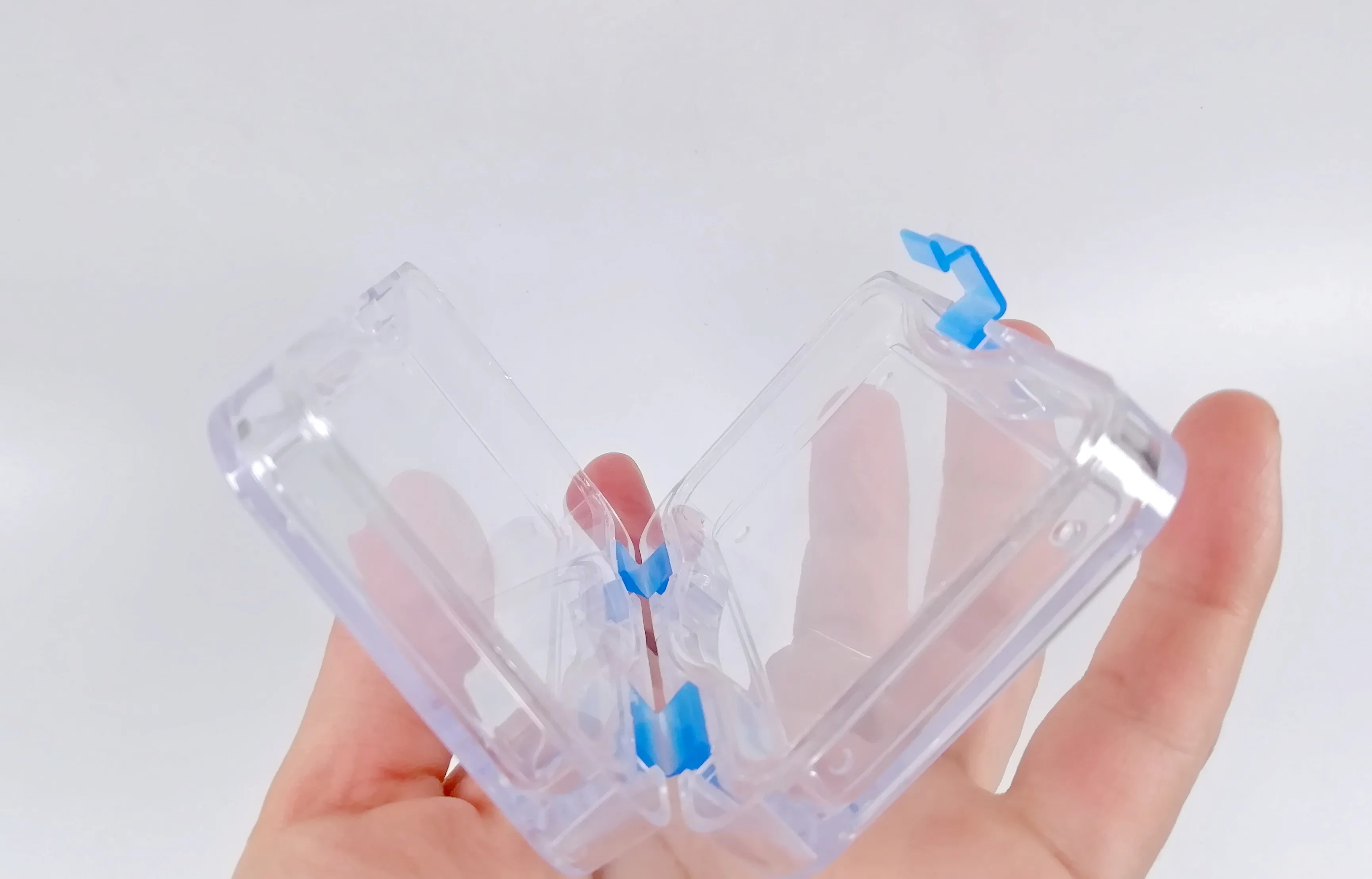 

Dental Clear Hingled Displat Jewerly Box Membrant Denture False Teeth 10*6*2.2cm