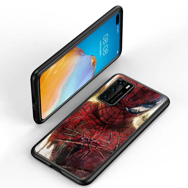 hero spiderman marvel for huawei p20 p30 p40 5g p50 p10 pro lite e plus p9 p8 lite mini silicone soft black phone case free global shipping