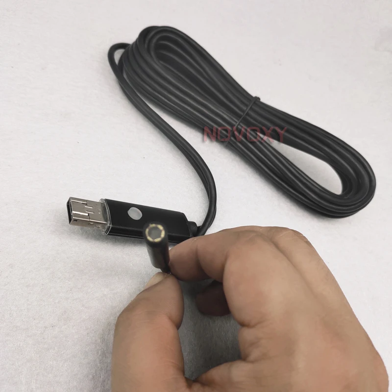 USB инспекции Камера 6 светодиодный 9 мм Dia Водонепроницаемый эндоскопа 5 м бороскоп