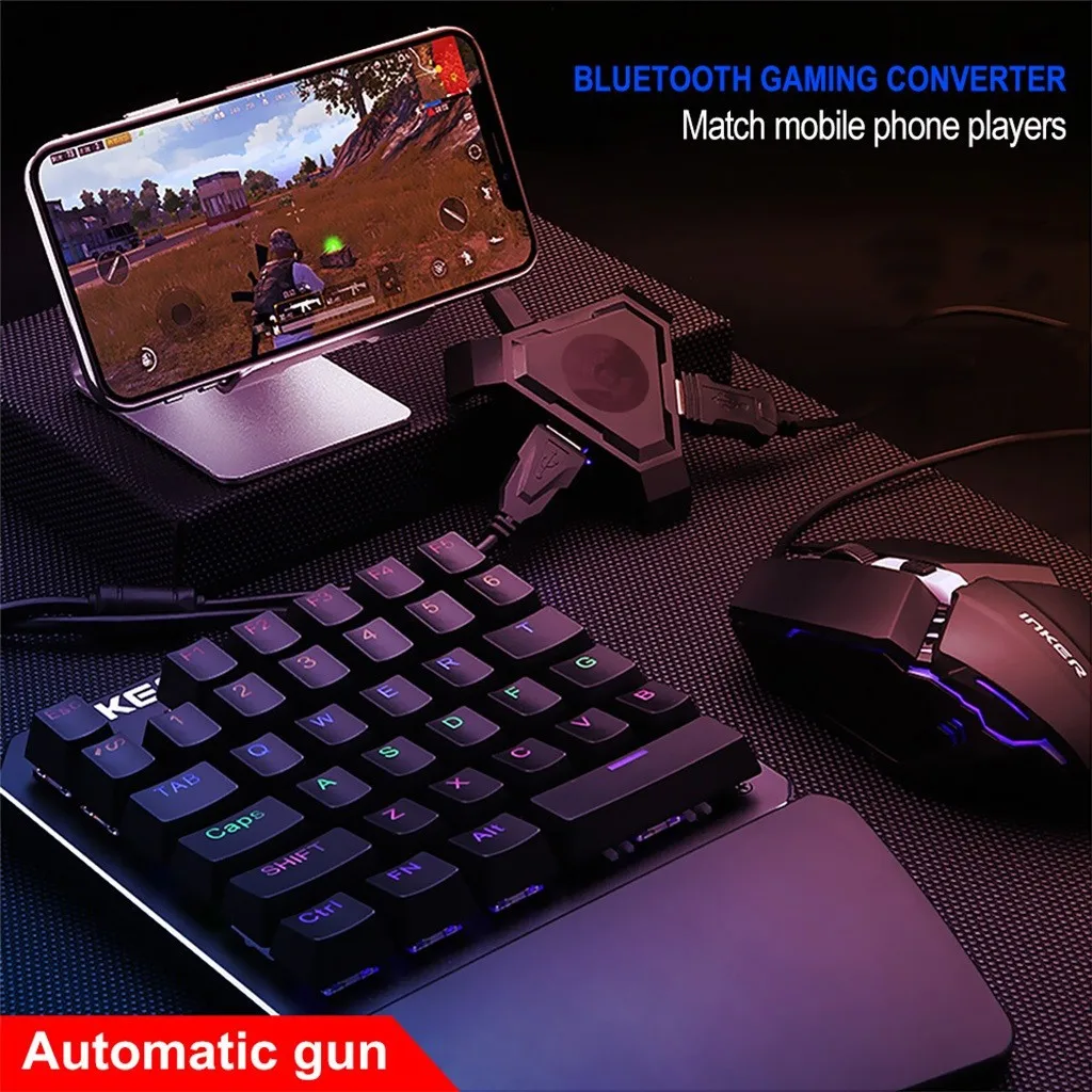 мобильный геймпад pubg контроллер игровая клавиатура мышь конвертер для android ios фото 45