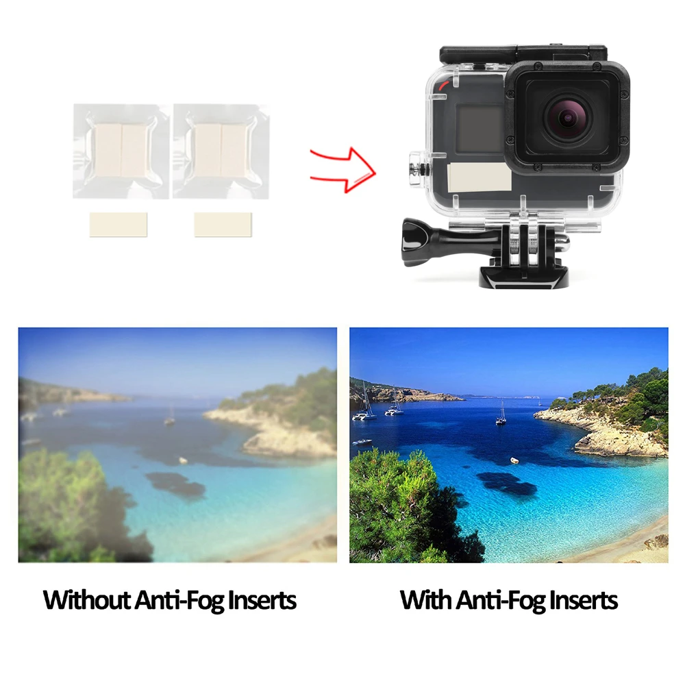 12 шт. противотуманные вставки для GoPro Hero 8 7 5 6 Black Xiaomi Yi 4K Sjcam Eken H9 водонепроницаемый