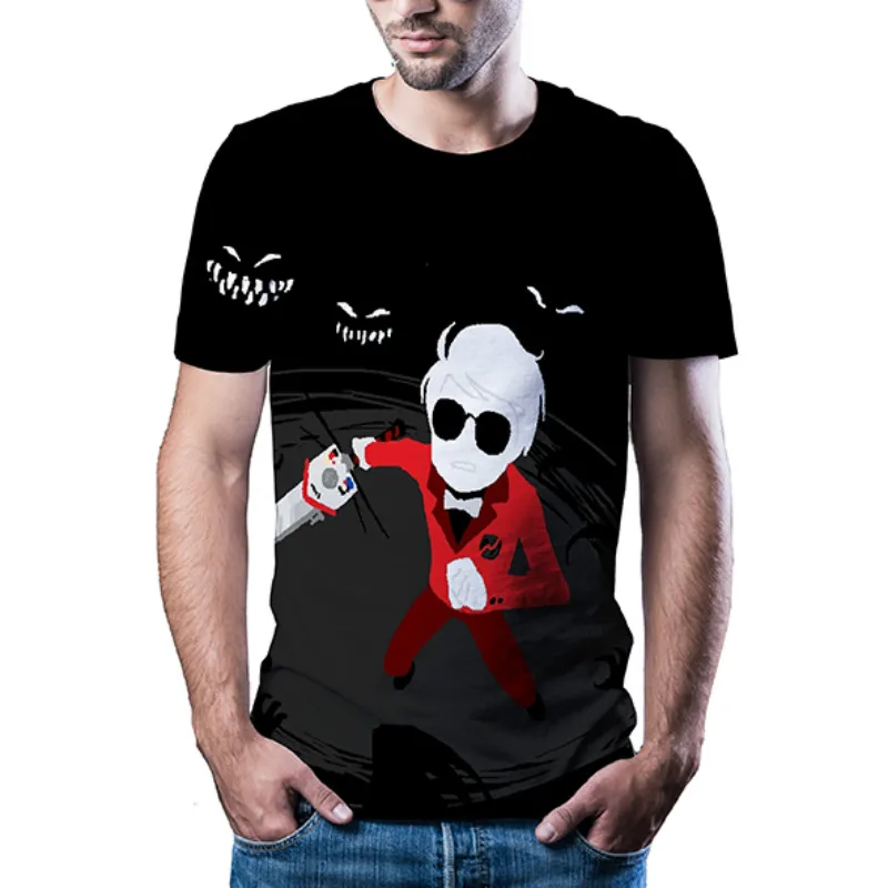 

2021 summer 3D pattern eye-catching t-shirt men's fashion 3D T-shirt short sleeve cute T-shirt