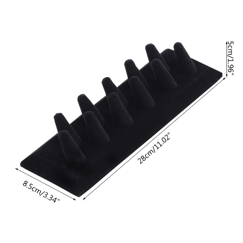 

Black Cute Finger Tip Mountail Jewelry Ring Display Holder Resin Ring Display Storage Organizer Stand Showcase