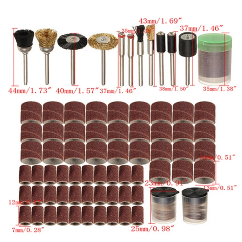 

150PC Electric Grinding Accessories Set Grinding Polishing Accessories Abrasive Ring Cutting Blade Wire Brush